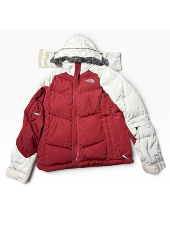 The North Face Jackets & Blazers - The North Face 600 Down Ski Jacket Fur Hood Burgundy White Vintage Puffer S